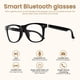 thumbnail image 4 of Lentes inteligentes, gafas bluetooth audio, bloqueo luz azul, altavoz oreja abierta, control voz, micrófono integrado, para música y trabajo, 4 of 8