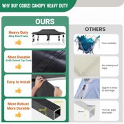 SANOPY 10x20 Outdoor Commercial Canopy, Waterproof and Sunshade Canopy with Awning Eaves for Street Commercial Event, Heavy Duty Pop Up Canopy, Black