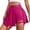 Hot Pink, variant on Mini Skorts, Asymmetric Pleated Skirts Wrapped Skort With Leg Bands For Leisure, Music Festivals, Casual Outings & Everyday High Waisted Summer Dress For Women & Teen Gils (Hot Pink, L)
