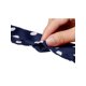 thumbnail image 4 of INSPIRAR CHIC Bufanda Delgada de Seda con Lunares Cinturón Largo y Estrecho Accesorio para Asa de Bolsa Azul Marino con Lunares Medianos S, 4 of 6