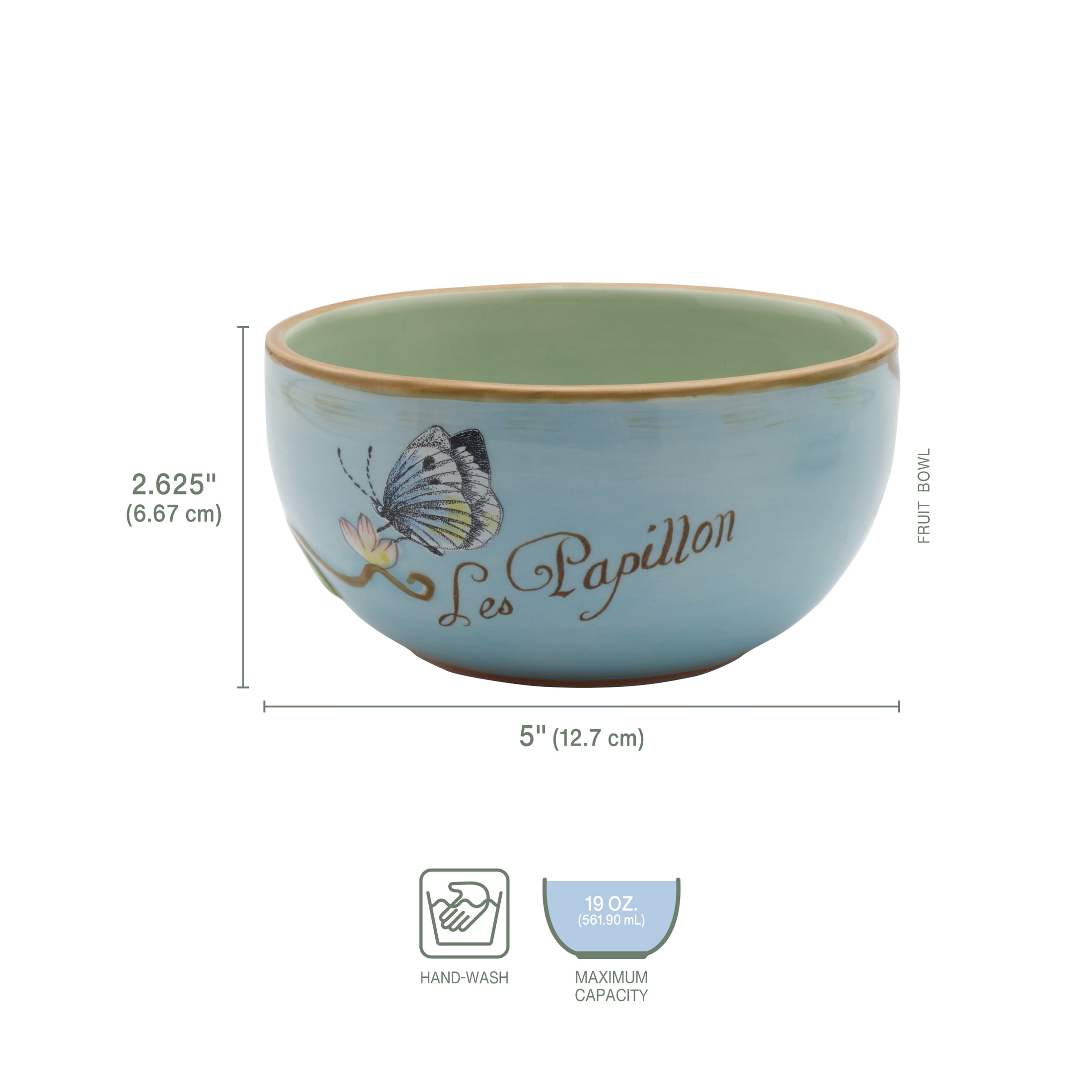 Fitz and Floyd Toulouse 19 oz Blue Earthenware Small Tableware Bowls (4 Count)