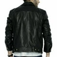 thumbnail image 3 of Noora Men's Black Lambskin 100% Genuine Leather Jacket Sheepskin Leather WA611, 3 of 8