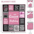thumbnail image 5 of Birthday Blanket for Women, Gifts for Women Birthday Unique, Happy Birthday Gifts for Woman Her Girls Friend Mom Sister Wife Grandma Bestie, Birthday Throw Blanket 60\u201dx50\u201d, 5 of 6