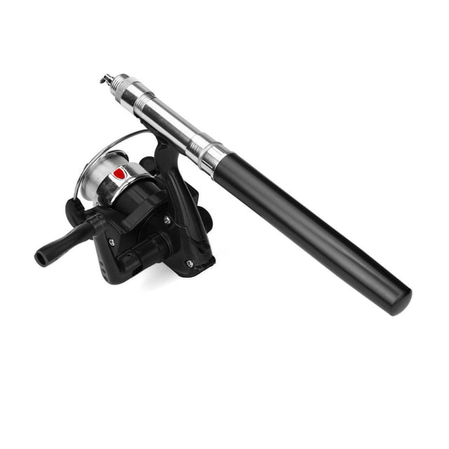 Mini Portable Pocket Fish Pen Shape Aluminum Alloy Fishing Rod Pole Reel