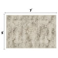 thumbnail image 4 of 5’x7’Washable Area Rugs for Living Room Non Slip Low Pile Vintage Carpets Beige, 4 of 8
