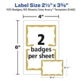 thumbnail image 5 of (2 pack) Avery Name Tags, 2-1/3" x 3-3/8", Gold Border, 100 Badges (05146), 5 of 10