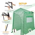 thumbnail image 5 of EAGLE PEAK 9x4 Portable Lean to Walk-in Greenhouse Instant Pop-up Greenhouse with Roll-Up Zipper Entry Doors and Side Windows, Green, 5 of 10