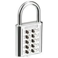 thumbnail image 3 of Uxcell 10-Digit Combination Padlock Push Button Lock, for Locker Cabinet Silver Tone, 3 of 5