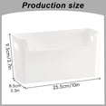 thumbnail image 3 of No Drill Cabinet Door Storage Bin,10X3X3.7" Adhesive Kitchen Organizer, Under Cabinet Lid Holder, Hanging Pantry Storage Basket, Wall Mount Container Rack, Wall Storage Caddy, Punch Free Hanging Bin, 3 of 6