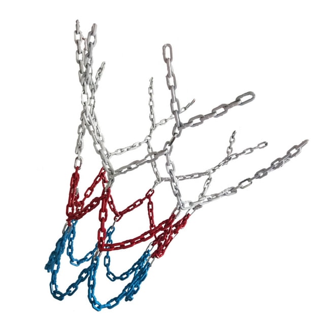 STRANDCHIC 1Pc Wear Resistant Basketball Net Tricolor Mesh for Outdoor Use with Heavy Duty Material