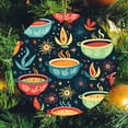 thumbnail image 2 of Christmas Ornament Cartoon Food Design 3" Ceramic Christmas Ornament Steaming Mexican Bowl Xmas Tree Decoration Funny Gifts for Women/Men, 2 of 8