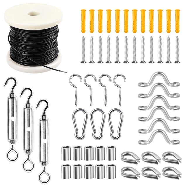 Vinyl Coated Wire Rope Black Coated Covered 304 Stainless Steel Wire Rope String Light Hanging