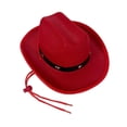 thumbnail image 4 of Pentagram Studded Western Cowboy Hat for Children Pink Star Studded Belt Rider Top Hat for Boys And Girls Carnival Party, 4 of 9