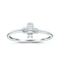 thumbnail image 2 of Simulated Cubic Zirconia Size-10 Bumble Bee Wedding Band Ring 925 Sterling Silver, 2 of 7