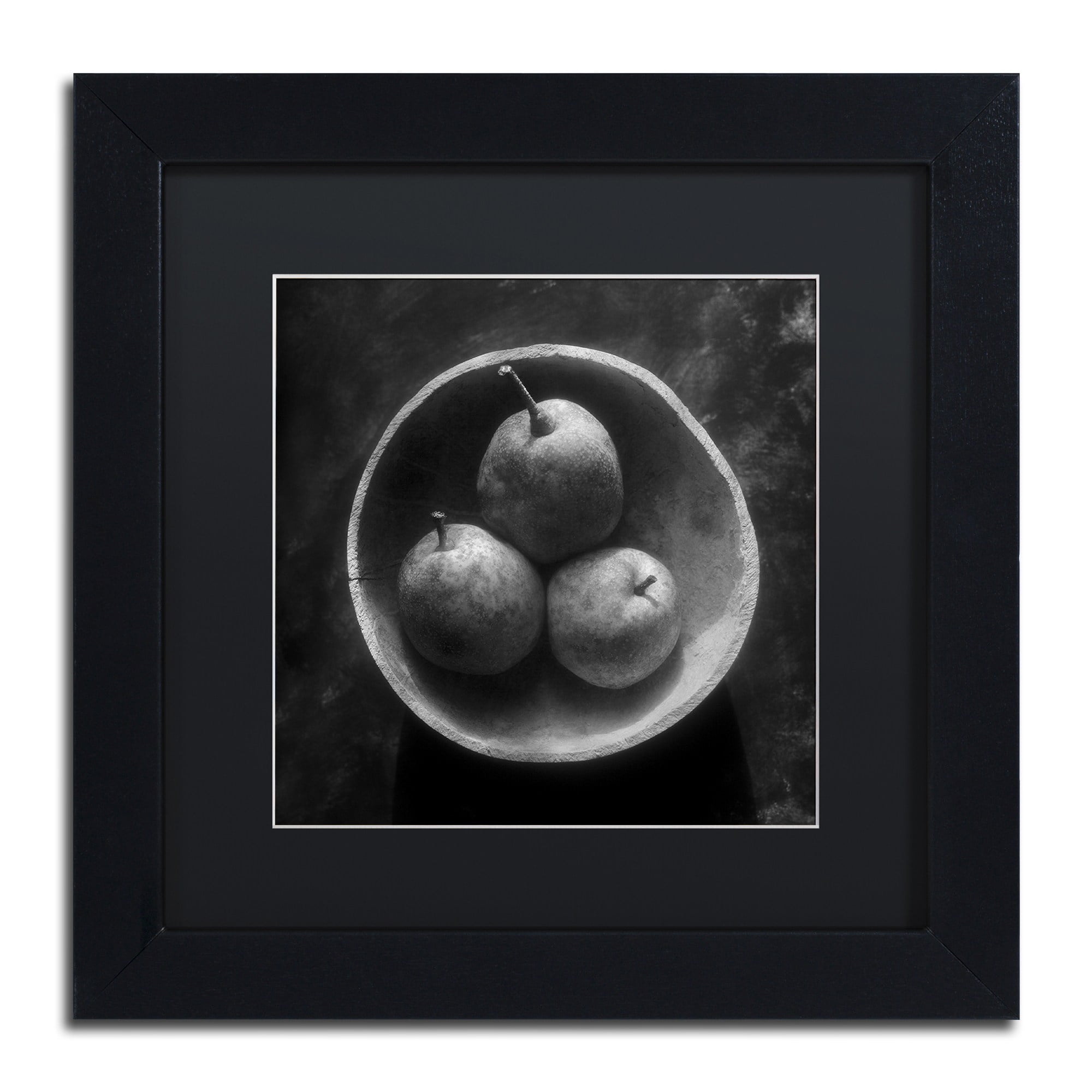 Trademark Fine Art "Circulo de Peras" Canvas Art by Moises Levy Black Matte, Black Frame