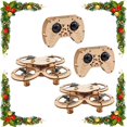 thumbnail image 1 of Wooden Drone Model Kit, DIY Wooden Building Blocks Flying Assembled Kit, DIY Assembly Drones with 4-Axis Flight, For Playing (2pcs), 1 of 4
