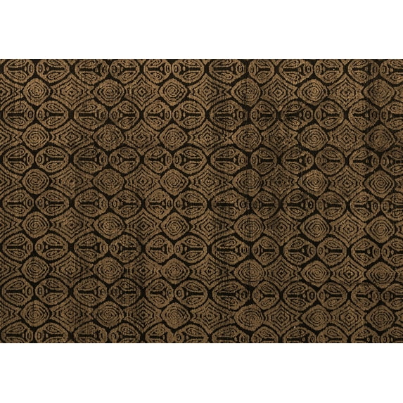 Ahgly Company Indoor Rectangle Oriental Brown Modern Area Rugs, 2' x 3'