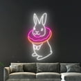 thumbnail image 3 of Handmadetneonsign Rabbit Donut Neon Sign, Bunny Neon Light, Easter Rabbit Led Light, Easter Bunny, 3 of 5