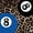 Camel Leopard, variant on Erosebridal Eight Ball Shower Curtain 72Wx72L Crimson Bathroom Curtain, Crimson Leopard
