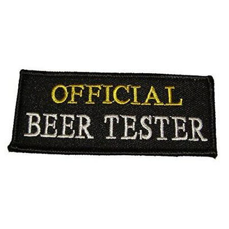 OFFICIAL BEER TESTER PATCH ALE SUDS DRINKER FUNNY (Best Tasting Beer For Non Beer Drinkers)