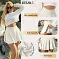 thumbnail image 4 of OQQ Women's 2-in-1 Basic 2-piece Skirt Versatile Stretch Casual Sports Tennis Mini Skirt, 4 of 9