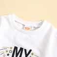 thumbnail image 3 of WOYY Newborn Boys New Year Bodysuit Letter Printed Long Sleeve Pullover Romper Playsuit, 3 of 5