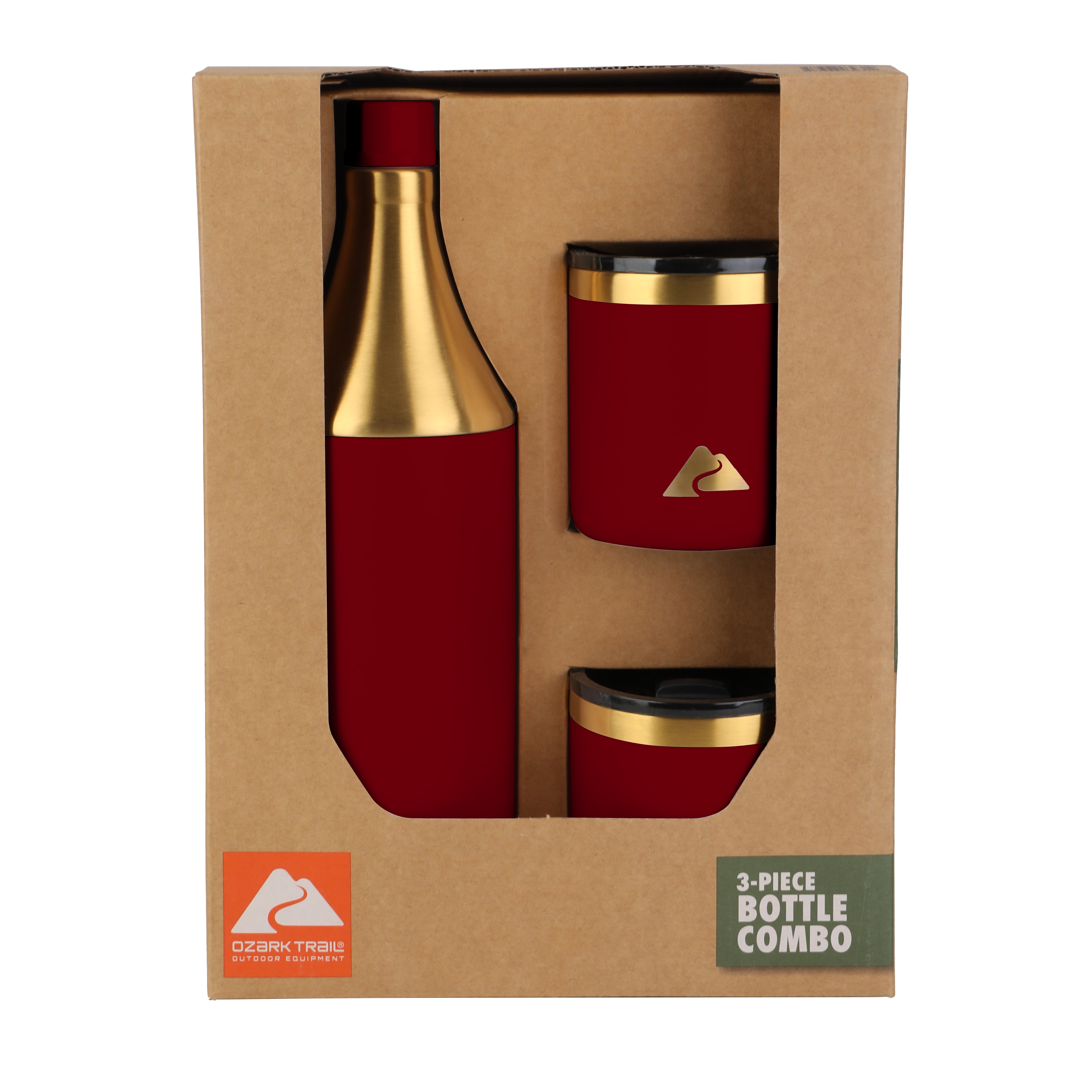 Ozark Trail 3-Piece Bottle Combo, Red