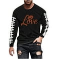 thumbnail image 2 of Tawop Mens Shirt Relaxed Fit Graphic Round Neck Long Sleeve Casual Mens T Shirts, 2 of 5