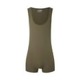 thumbnail image 3 of BinBiL Men's Tank top One Piece Wrestling Singlet Bodysuit Leotard Underwear Army Green 6(M), 3 of 5