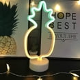 thumbnail image 3 of Letrero luminoso de neón con forma de piña, noche con soporte, luz decorativa, letreros de marquesina para fiesta de cumpleaños de Navidad, habitación de niños, sala de estar, decoración de fiest, 3 of 5