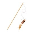 thumbnail image 2 of CuiLiyq 1 Pack Cat Toys Wand, Interactive Cat Fishing Pole Toys with Wood Rod and Cotton Rope, Exercise Entertainment for Indoor Cats (Red), 2 of 6