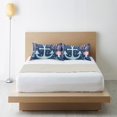 thumbnail image 6 of Yayeee Pillowcase King Size Set of 2 Satin Wrinkle Resistant Pillow Case, Light Blue Anchor, 6 of 7
