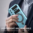 thumbnail image 6 of for Samsung Galaxy S20 FE Case with Stand, Magnetic Rugged Military Grade Shockproof Portective Case Compatible with MagSafe Wireless Charger&Magnetic Car Mount Holder, Lightblue, 6 of 10