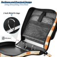 thumbnail image 4 of FORMRS Zipper Binder with Shoulder Strap 2-inch Ring 500 Sheet Capacity File Bag, Orange Checkered Pattern, 4 of 5