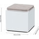 thumbnail image 2 of 4 Pièces Rehausseurs de Meubles, Rehausseur Pieds de Lit, Rehausseurs de lit, Rehausseur de Meubles en Acier, pour Tables Basses, Armoires, Canapés, Meubles, Tables de Bout (Blanc), 60X52mm, 2 of 5