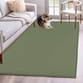 thumbnail image 5 of Area Rug 48×72in, Pure Color Green Floor Carpet Living Room Rug, Minimalist Style Monochrome Non-Slip Welcome Mat Indoor Rugs for Bedroom Dining Room, 5 of 9