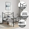 thumbnail image 4 of vidaXL Black Twin XL Metal Bed Frame with Headboard & Slats, No Mattress, Easy Assembly, 4 of 9