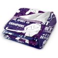 thumbnail image 4 of Hockey Blanket for Boys Girls, Cool Hockey Sports Themed Design Printed Purple Throw Blankets for Kids Lap, Chair Sofa, Warm Soft Cozy Blanket, 40"x 50", 4 of 6