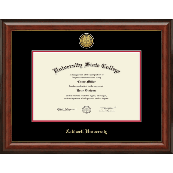 Caldwell University Diploma Frame, Document Size 17" x 11"