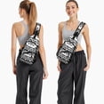 thumbnail image 6 of Earthy Abstract Crossbody Sling Backpack with Layered Storage, Lightweight Boho Daypack for Outdoor Hiking & Travel, 6 of 6