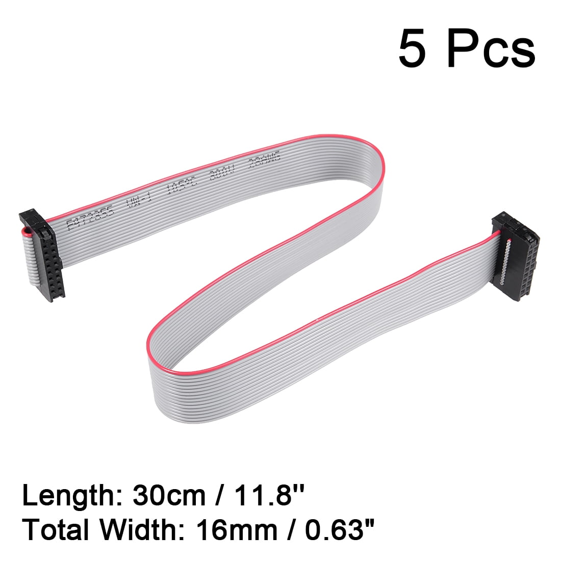 Câble Ruban Plat 6 Broches 2.54mm Pas - 30 Cm Longueur - Connecteurs FC/FC Type A - Pour Électronique, Débogage AVR, LCD