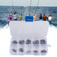 thumbnail image 3 of EeaseCA 100 PCS Fishing Hooks High Carbon Steel Perforated Fishing Hooks Fly Fishing Hooks Fishing Tackle Set for Salt Water Fresh Water Lakes Rivers Streams, 3 of 7