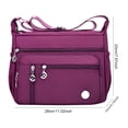 thumbnail image 3 of Bolso bandolera para mujer Bolso bandolera espacioso de cuero PU a la moda (Púrpura), 3 of 8
