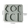 thumbnail image 2 of 1pc Silicone Wax Molds Rectangular Silicone Resin Molds Christmas Keychain Wax Mold Rectangle Epoxy Casting Mold with Hanging Hole for DIY Jewelry Making Pendant Crafts Decor, 2 of 9