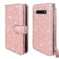 thumbnail image 6 of NEXTKIN Multi Card Slots Double Flap Bling Glitter Wallet Pouch Case for Samsung Galaxy S10 G973 6.1" (NOT FIT Samsung Galaxy S10+ / S10 Plus 6.4 inch or S10E 5.8 inch), Rose Gold, 6 of 8