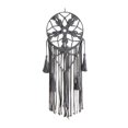thumbnail image 3 of Aro de atrapasueños, artesanía, decoración de pared bohemia, adorno, artesanía, tapiz con borlas, macramé Gris, 3 of 7