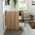 thumbnail image 5 of Eviva Lugano 42" Natural Oak Modern Bathroom Vanity w/ White Integrated Top, 5 of 6