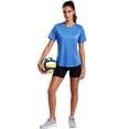 thumbnail image 5 of NELEUS Womens Workout Tops UPF 50+ Short Sleeve Shirts for Athletic Yoga Running Loose Fit Quick Dry T-Shirts,Light Blue,US Size M, 5 of 5