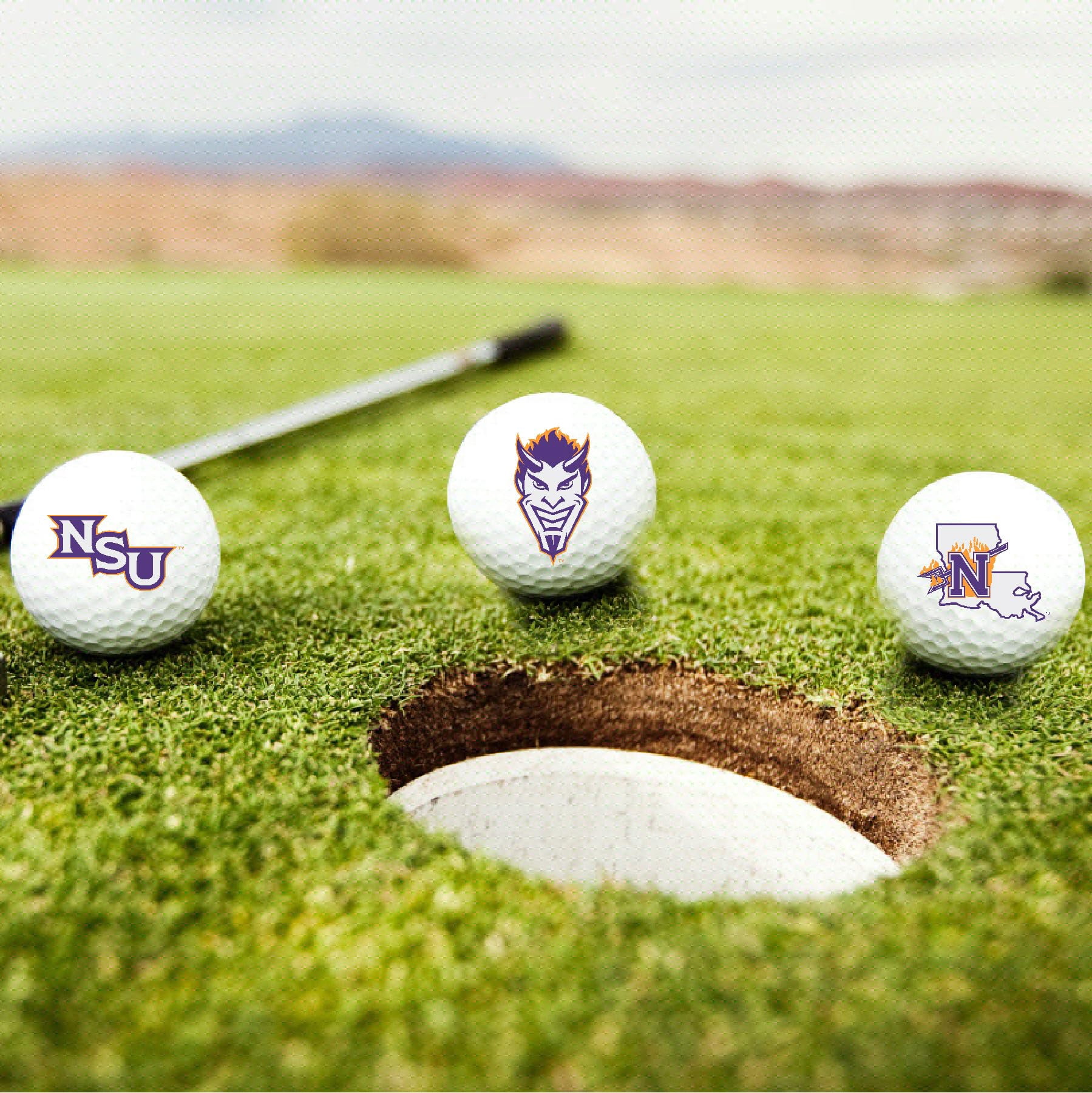 Northwestern State University Demons Logo Edition Taylormade Distance+ Golf Balls 12-Pack (Dozen)
