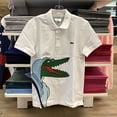 thumbnail image 1 of Spot Lacos Cocodrilo Francés Hombres Gran Estampado De Suave Algodón Manga Corta Polo Camisa Cuello Etiqueta + Colgante Gao Jiahui unisex, 1 of 2